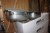 Stainless steel sink. 45x78 cm.