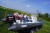 14 person inflatable boat l: about 7.5 m, with YAMAHA V-X250 engine, motor works, gear legs must be mounted. mounted with short plotter, all instruments included and gear / gas handles. (trailer has lot no. 101)