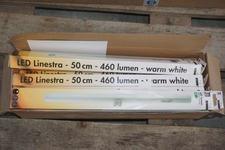 10 stk LED linestra - 50 cm, 460 lumen, varm hvid farve.