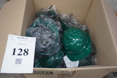Lot safety helmets, color: green