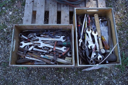 2 boxes of various tools