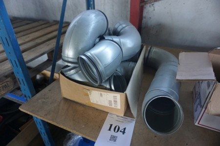 Box with pipe fittings for extraction Ø 15 cm