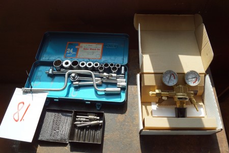 Wrench set + pressure gauge for CO2 + 2 rollers: 94x100x40 and 72x80x50 cm