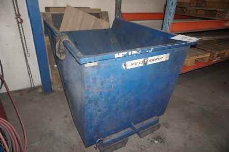 Tilting container with truck bracket 107x107x153 cm