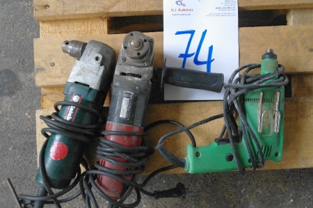 (3) Power tools. Metabo Angle Drill + Hitachi W6VA2 grinder + Flex drill. tried and tested OK
