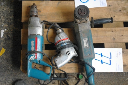 (3) Power tools. Bosch angle grinder + drill + Bosch hammer drill. tried and tested OK