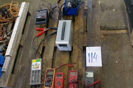 Pallet of various measuring equipment
