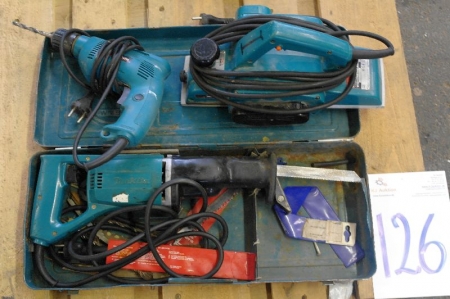 Makita Power planer + drill + reciprocating saw. tried and tested OK