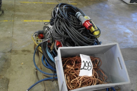 Pallet with various cables