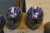 Victory Podium and cart with helmets paragraph 19. in total. All helmets are newer and approved