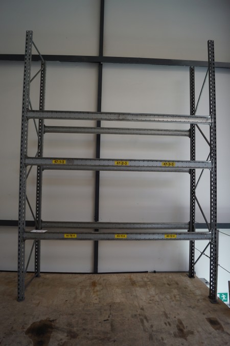 2 pallet racks: 4 gables of 400x115 cm + 12 racks l: 280cm