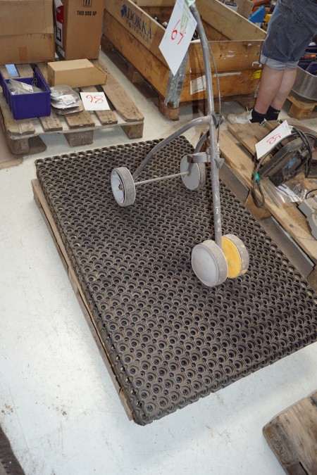 5 pcs rubber mats 120x80x2 cm + cart for marking spray