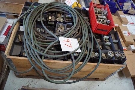 Large lot hydraulics fittings + air hose, etc.