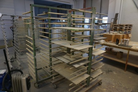 2 pcs. drying racks. Length of bars: 47 cm. + 55 cm. Height: 175 cm. And 179 cm.