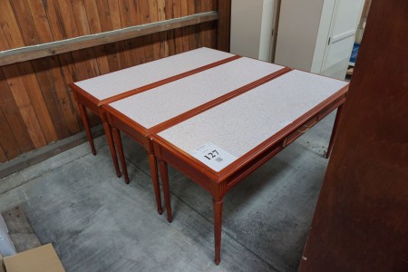 3 pieces tables 160 * 57 * 75 cm.