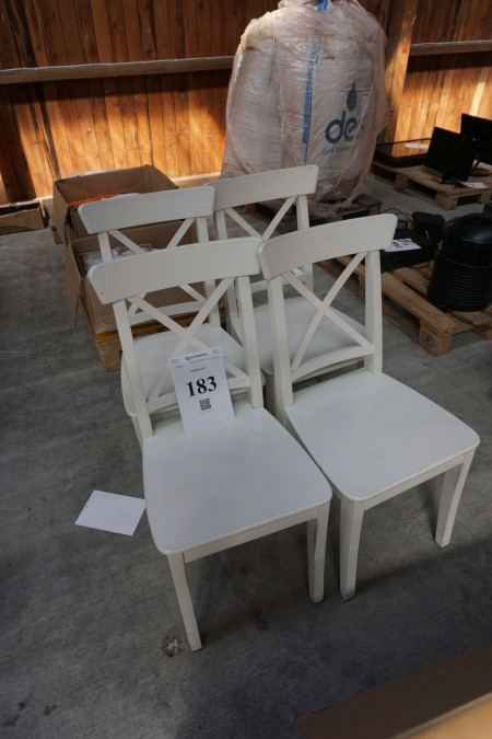 4 Stück Stuhl nach Hause gemalt