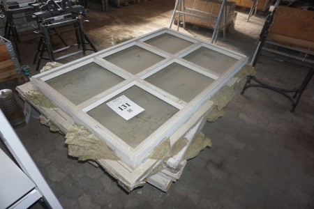 5 stk vinduer forskellige typer stand; brugt.
