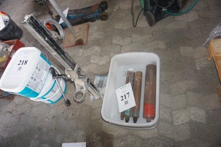 Concrete drill stand + various drills.