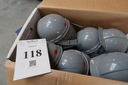 18 pcs. safety helmets, gray