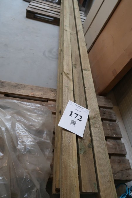 12 pcs. posts, impregnated, 75x75 mm, length 420 cm