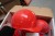 18 pcs. safety helmets, red