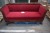 Red sofa, l: 208 cm, h: 88 cm, d: 75 cm
