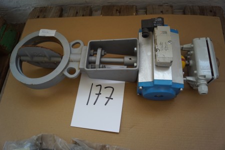 Butterfly valve with magnet.