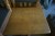 Oak wooden table 160x70x90 cm with 2 additional boards and 6 chairs.