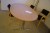 Ovalt mødebord med 3 stole. 180x100 cm