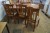 Oval dining table 160x105 cm with 2 additional plates 50 cm per piece + 8 chairs
