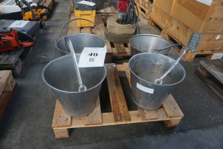 4 pcs. Stainless steel bucket