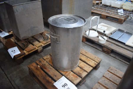 Waste bin, Stainless steel 56 * 37 cm. (Honor butcher during bankruptcy)