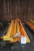 Pallet rack with ladders. h: 2.5m, b: 1m. Length of cradles: 2.82 m.