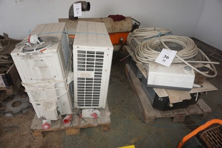 Panasonic Air Conditioning with 2 outer parts + cable etc.