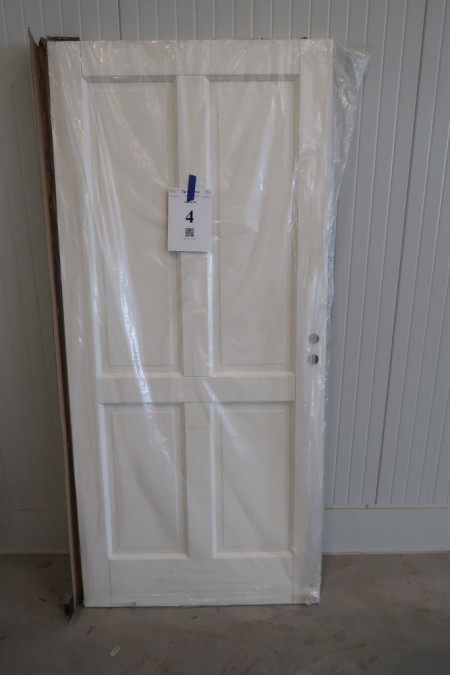 Interior door, 925x2040x40 mm, white, with 4 fillings