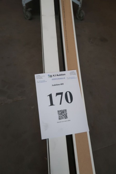 18 meter forkant liste MDF 9x55x3000 mm, hvid folie