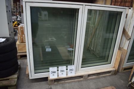 2 Stück Kunststofffenster breit: 190cm Höhe: 138 cm