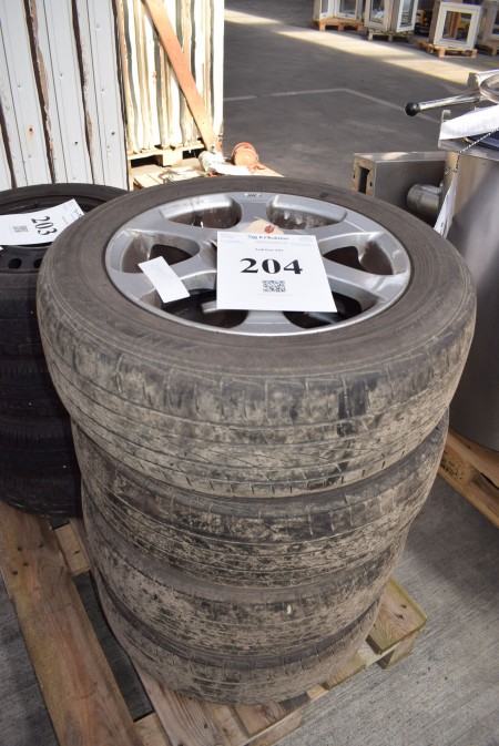 4 pcs. alloy wheels with tires 205/60 * 16, toyota sportsvan picnic.