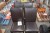 4 pcs. dining chairs in dark brown leather.
