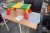 Table, 100x65x74 + lego stool.