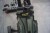 Golf bag on wheels with various clubs brand Bagboy. Dunlop, Supergiant, Wilson, etc.