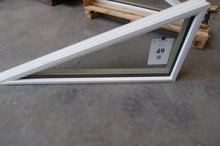 Holz- / Aluminiumfenster, weiß / weiß, H63xB147 cm, Rahmenbreite 13 cm