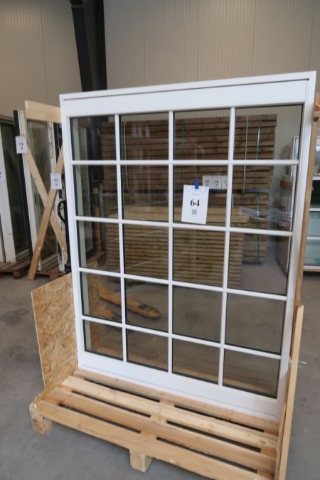 Holz- / Aluminiumfenster, weiß / weiß, B145xH191 cm, Rahmenbreite 13 cm. Modell Foto