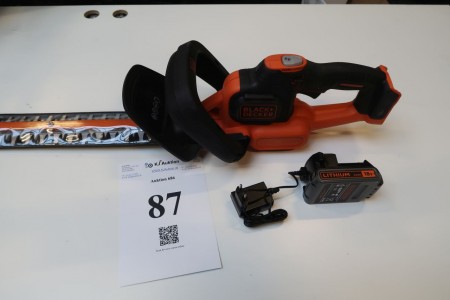Cordless hedge trimmer Black & Decker, 18V with battery and charger