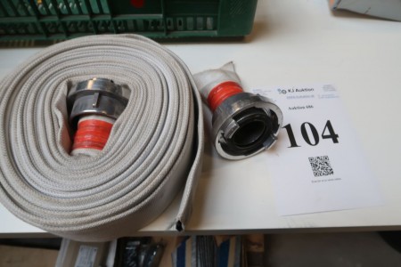 Fire hose for e.g. pump, approx. 13 meters, unused