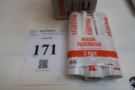 4x3 cartridges paint sealant, white, 300 ml per cartridge