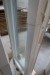 Holz- / Aluminiumfenster, Anthrazit / Weiß, H200xB55 cm, Rahmenbreite 14,8 cm, mit festem Rahmen, 3-Schicht-Glas.