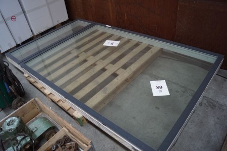 Plastic window, H: 259 cm, W: 150 cm