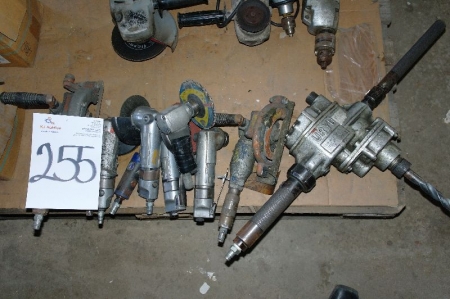 Lot of various air tools.
