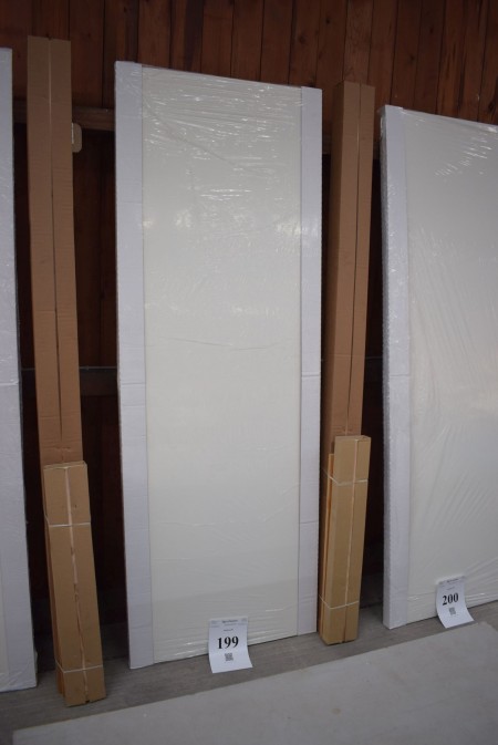 Unused interior door. B: 73, h: 204. with frame 121mm, white with base 690x